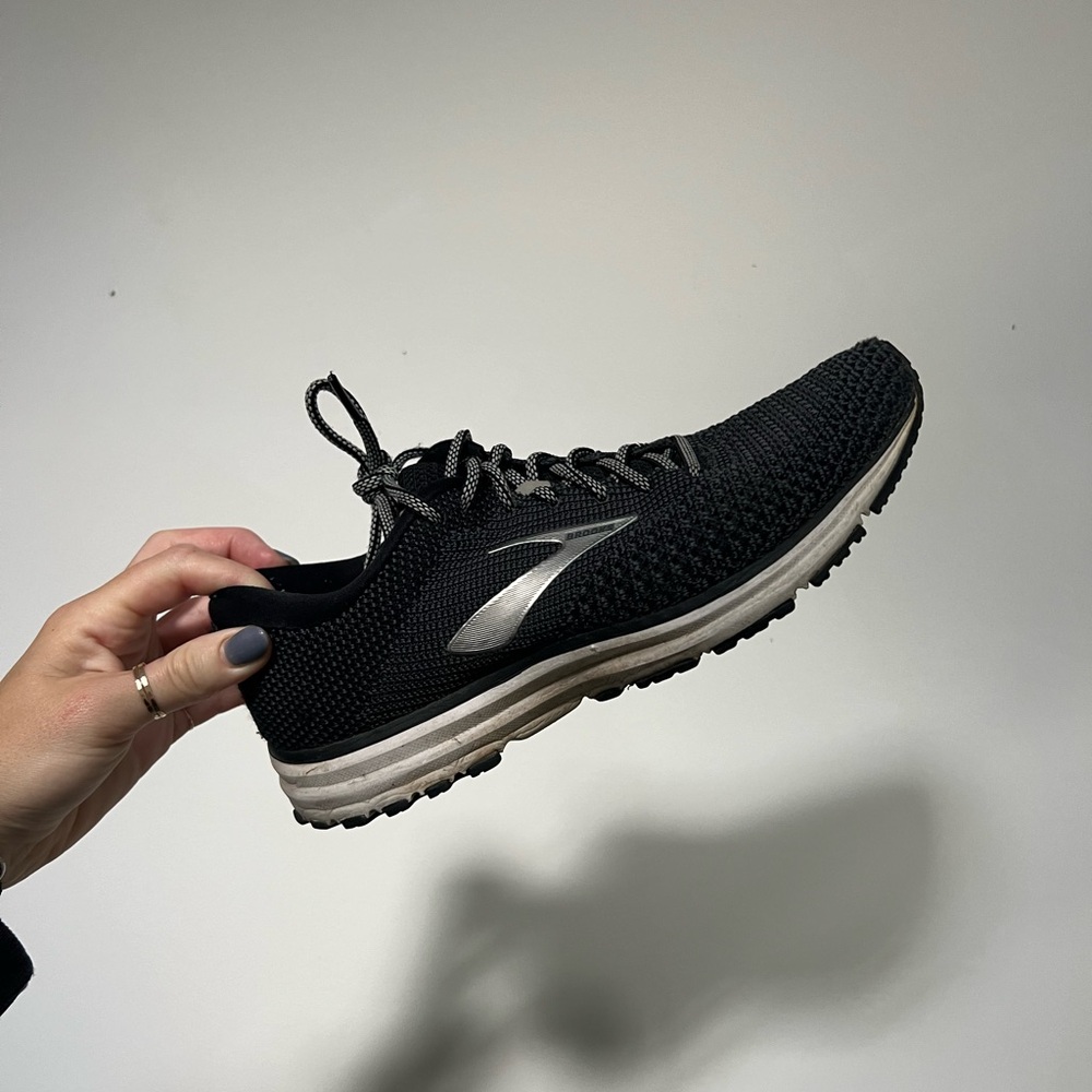 Brooks Black and White Athletic Shoes for Performance
